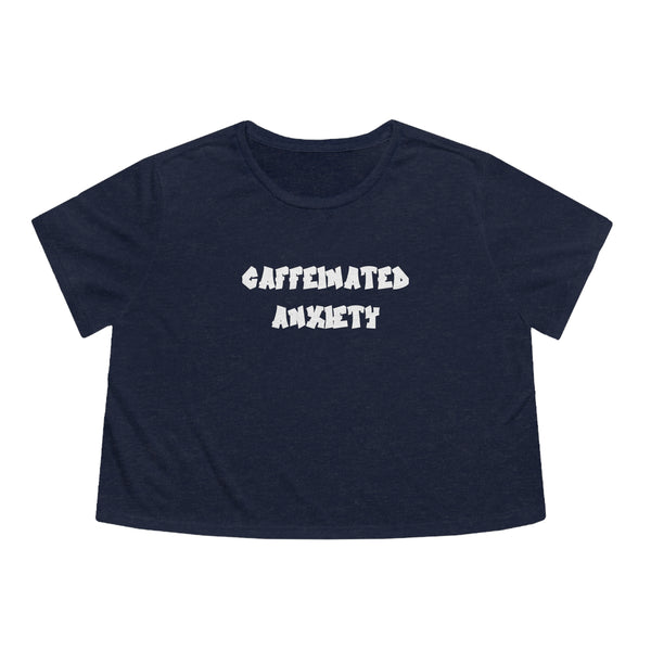 Caffeinated Anxiety - Women's Flowy Cropped Tee