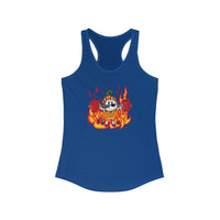 Muffers Fire Pumpkin - Women's Ideal Racerback Tank