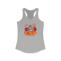 Muffers Fire Pumpkin - Women's Ideal Racerback Tank