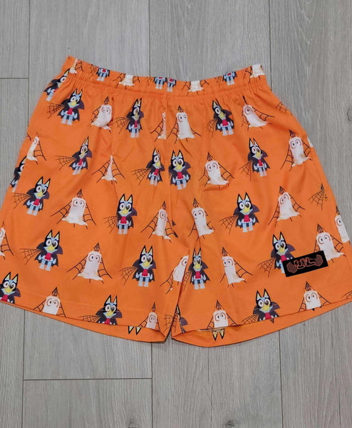 Blue Dog Halloween - Unisex Boardshorts - Short Seam - Pre-Order Item