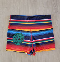 United Lifters - Mexican Blanket Pattern - Ladies Active Shorts